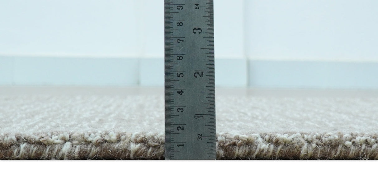 Custom Made Modern Style Brown Hand Tufted Wool Rug
