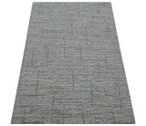 Custom Made Modern Style Brown Hand Tufted Wool Rug