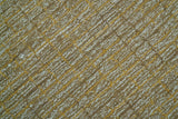 Custom Made Modern Style Hand Tufted Mustard and Brown Wool Rug