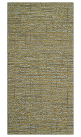 Custom Made Modern Style Hand Tufted Mustard and Brown Wool Rug