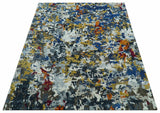 Custom Made Multi-color Modern Abstract Hand Tufted Wool-Art Silk Rug