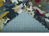 Custom Made Multi-color Modern Abstract Hand Tufted Wool-Art Silk Rug
