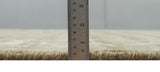 Custom Made Neutral Earthy Brown and Beige Chic Hand Knotted Natural Wool Minimal Area rug