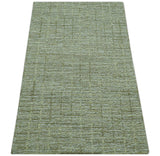 Custom Made Olive and Beige Modern Style Hand Tufted Wool Rug