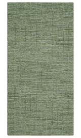 Custom Made Olive and Beige Modern Style Hand Tufted Wool Rug