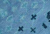 Custom Made Oriental Design Blue Hand Knotted Wool Rug
