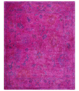 Custom Made Overdyed Pink Traditional Oushak Hand Tufted Wool Area Rug