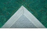 Custom Made Overdyed Traditional Oushak Green Hand Tufted Wool Area Rug