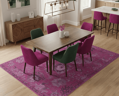 Custom Made Overdyed Traditional Oushak Purple Hand Tufted Wool Area Rug