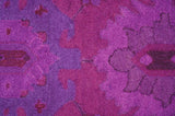 Custom Made Overdyed Traditional Oushak Purple Hand Tufted Wool Area Rug