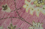 Custom Made Pink and Beige Oushak Hand Knotted Wool Rug