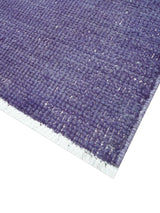 Custom Made Purple Modern Solid Overdyed Hand Knotted Wool Area Rug