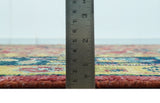 Custom Made Red And Mustard Traditional Floral Design Hand Knotted Wool Rug