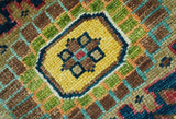 Custom Made Red And Mustard Traditional Floral Design Hand Knotted Wool Rug
