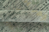 Custom Made Rug Modern Transitional Design Beige And Green Hand Knotted wool