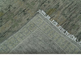 Custom Made Rug Modern Transitional Design Beige And Green Hand Knotted wool
