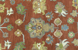 Custom Made Rust And Beige Traditional Oushak Design Hand Tufted 8x10 Wool Rug