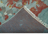 Custom Made Rust And Gray Modern Abstract Design Hand knotted Wool Area Rug
