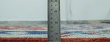 Custom Made Rust, Blue and Silver hand knotted Traditional Heriz wool area rug