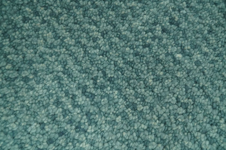 Custom Made shades of Sea Blue Contemporary Hand Knotted Wool area Rug