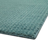 Custom Made shades of Sea Blue Contemporary Hand Knotted Wool area Rug