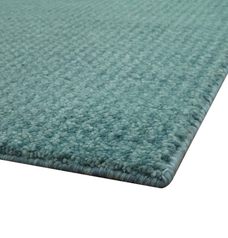 Custom Made shades of Sea Blue Contemporary Hand Knotted Wool area Rug