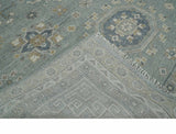Custom Made Silver, Beige and Charcoal Traditional Hand knotted Mamluk design wool Area Rug