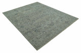 Custom Made Silver Brown Traditional Transitional Hand Knotted Wool Rug