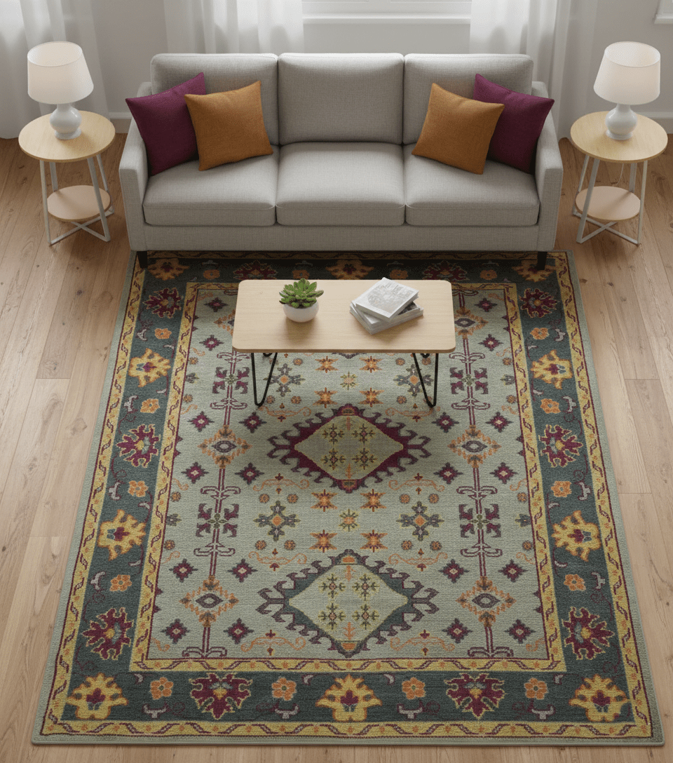 Custom Made Silver, Charcoal and Purple Traditional Oriental Hand Knotted wool Rug