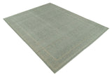 Custom Made Silver Traditional Silver Hand Knotted Wool Rug