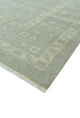 Custom Made Silver Traditional Silver Hand Knotted Wool Rug