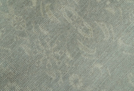 Custom Made Silver Traditional Silver Hand Knotted Wool Rug