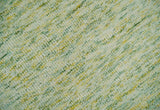 Custom Made Solid Green And Ivory Hand Tufted Natural Wool Area Rug