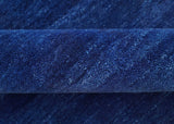 Custom Made Solid Modern Blue Hand Tufted thick Wool Area Rug