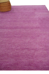 Custom made Solid Plane Purple Woolen Hand Tufted Multi Size wool area Rug