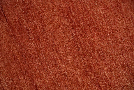 Custom Made Solid Plane Rust Woolen Hand Tufted Multi Size wool Rug