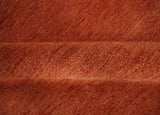 Custom Made Solid Plane Rust Woolen Hand Tufted Multi Size wool Rug