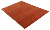 Custom Made Solid Plane Rust Woolen Hand Tufted Multi Size wool Rug