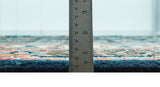 Custom Made Teal And Brown Traditional Tribal Design Hand Knotted Wool Rug