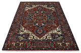 Custom Made Traditional Brown, Ivory and Blue Hand knotted Multi Size wool Area Rug