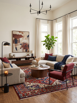 Custom Made Traditional Brown, Ivory and Blue Hand knotted Multi Size wool Area Rug