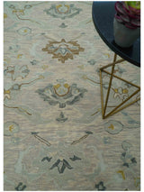 Custom Made Traditional Design Beige Peach Hand Tufted Wool Area Rug
