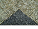 Custom Made Traditional Design Olive Hand Knotted Wool Area Rug