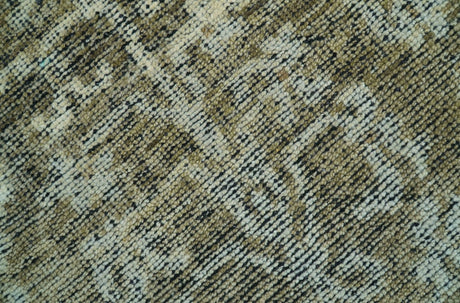 Custom Made Traditional Design Olive Hand Knotted Wool Area Rug
