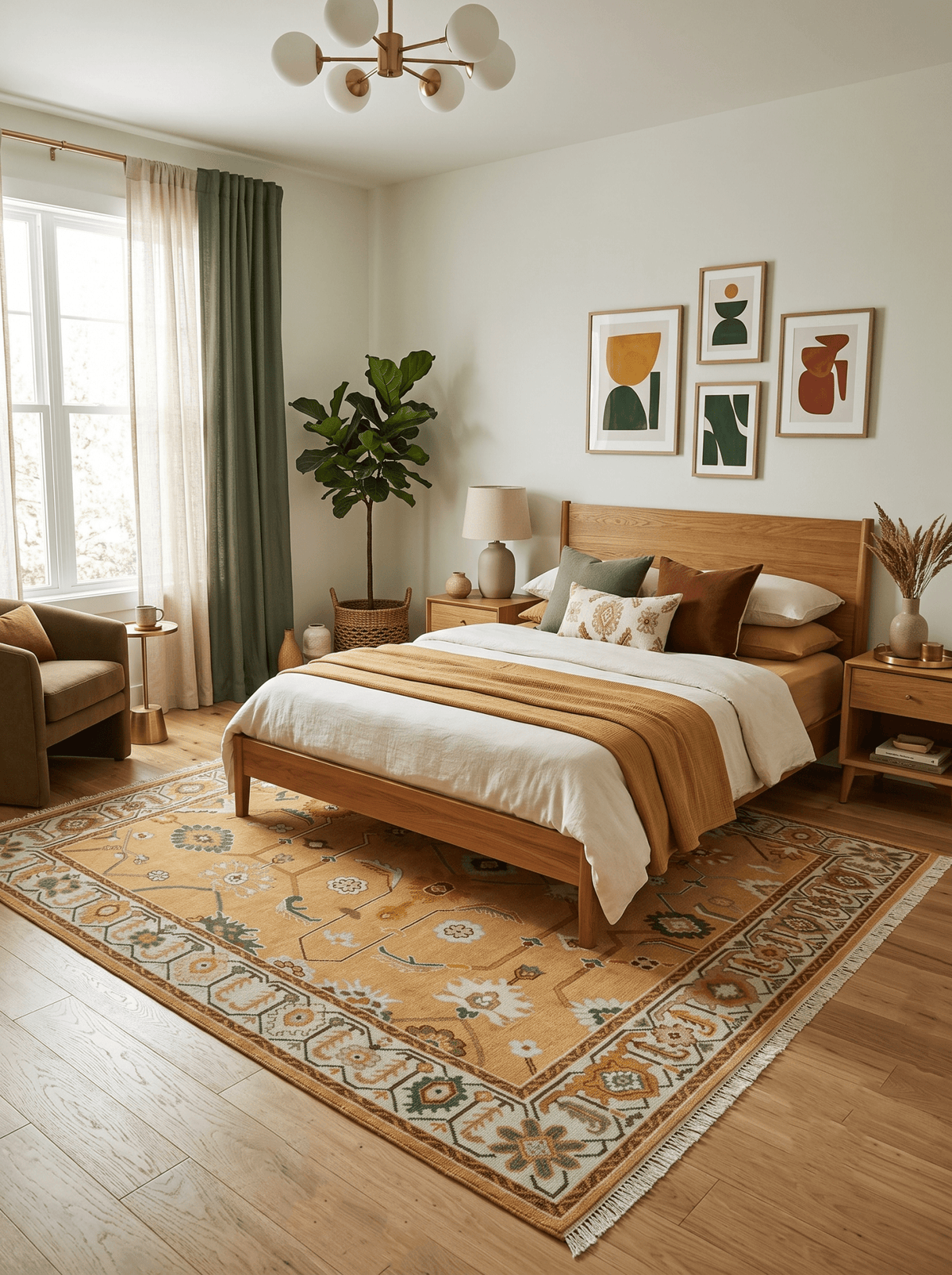 Custom Made Traditional Floral Dark Peach and Ivory Hand knotted Multi Size wool Area Rug