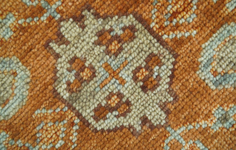 Custom Made Traditional Heriz Brown, Beige and Rust Hand Knotted wool area rug