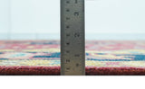 Custom Made Traditional Heriz Design Red And Green Hand Knotted Wool Rug