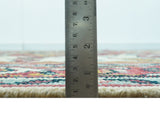 Custom Made Traditional Heriz Design Rust And Ivory Hand Knotted Wool Rug