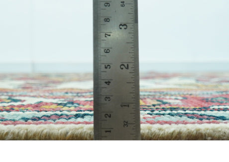 Custom Made Traditional Heriz Design Rust And Ivory Hand Knotted Wool Rug