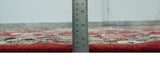 Custom Made Traditional Heriz Rust, Ivory, Black and Beige Hand knotted Medallion Wool Area Rug